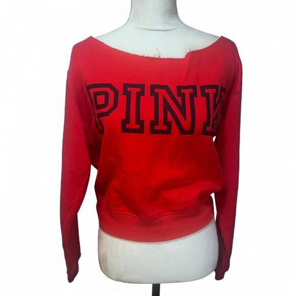 PINK Victoria secret Blood Orange sweatshirt Medium NWOT - Picture 1 of 4